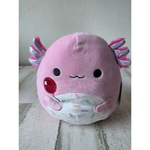 Squishmallows archie axolotl pink balloon birthday plushie sprinkles mini